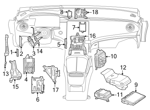 Control Module Diagram for 297-900-29-21