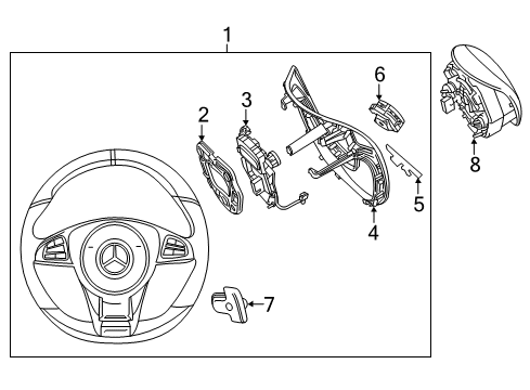 2016 Mercedes-Benz S600 Steering Column & Wheel, Steering Gear & Linkage Diagram 5