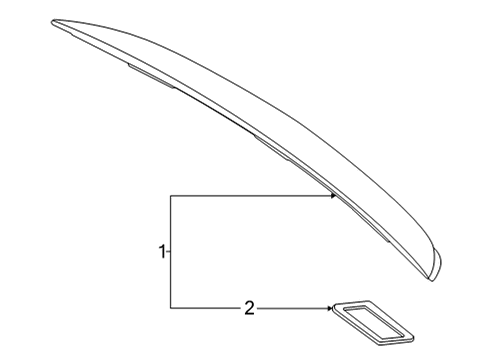 High Mount Lamp Gasket Diagram for 167-826-17-00