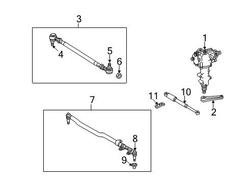 2004 Mercedes-Benz G500 Steering Column & Wheel, Steering Gear & Linkage Diagram 3