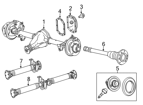 2017 Mercedes-Benz Sprinter 3500 Axle & Differential - Rear Diagram