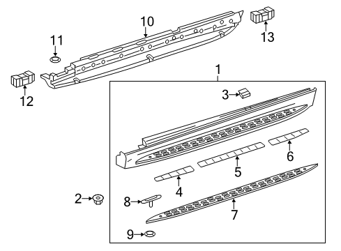 2013 Mercedes-Benz ML350 Running Board Diagram