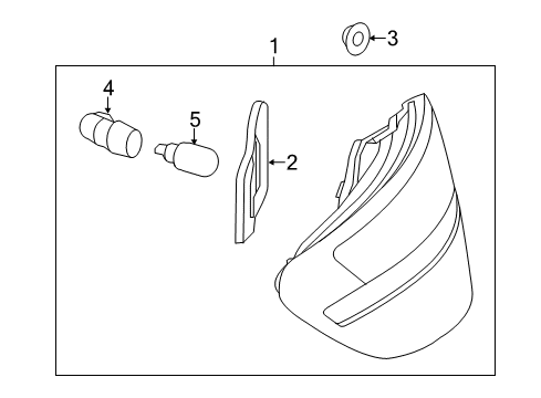 Tail Lamp Assembly Gasket Diagram for 172-826-00-91