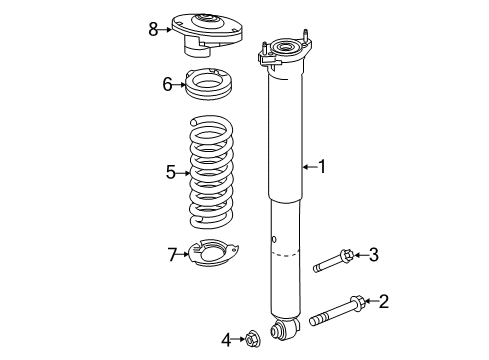 2018 Mercedes-Benz GLC300 Shocks & Components - Rear Diagram 2