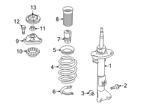 2014 Mercedes-Benz E550 Struts & Components - Front Diagram 5