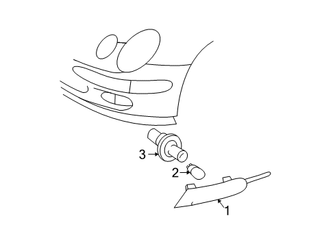 2008 Mercedes-Benz E350 Side Marker Lamps Diagram