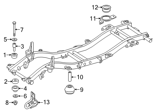 2008 Mercedes-Benz G55 AMG Frame & Components Diagram 1