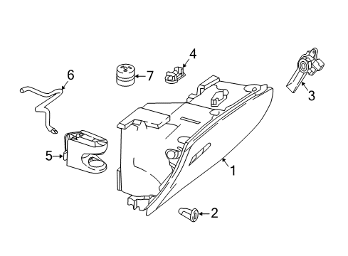 2020 Mercedes-Benz GLC43 AMG Glove Box Diagram 1