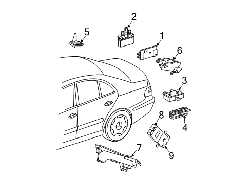 2008 Mercedes-Benz E320 Antenna & Radio Diagram