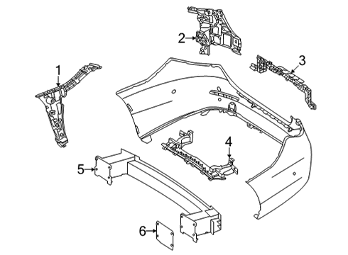 2023 Mercedes-Benz C43 AMG Bumper & Components - Rear Diagram 5