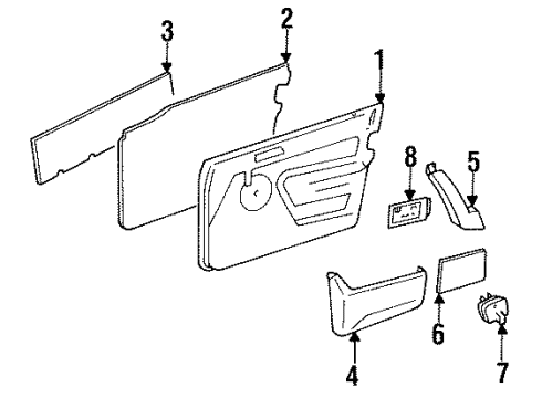 1988 Mercedes-Benz 190E Front Door Trim