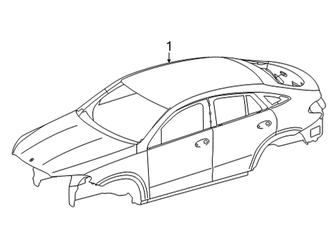 2021 Mercedes-Benz GLE63 AMG S Body Shell Diagram 1