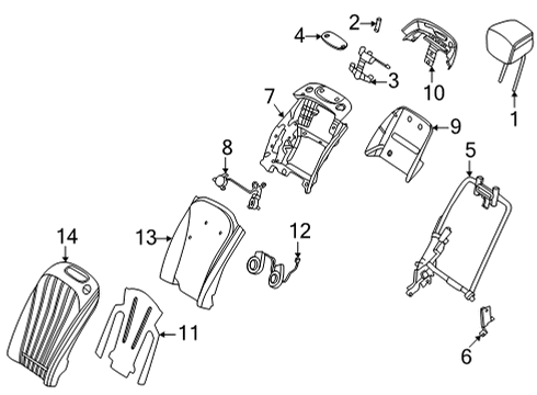 Seat Back Frame Bracket Diagram for 223-920-01-08