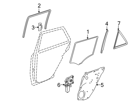 Fixed Glass Diagram for 164-730-25-55