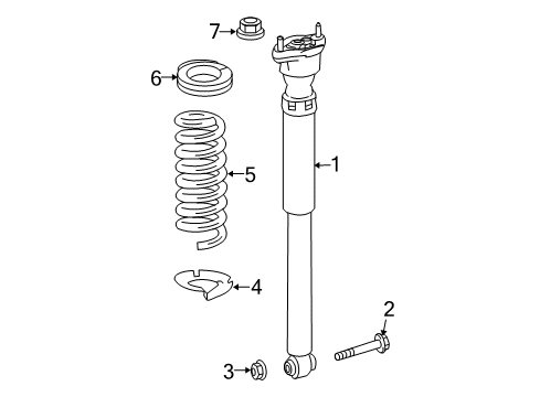 2013 Mercedes-Benz C250 Shocks & Components - Rear Diagram 1