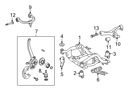 Knuckle Assembly Diagram for 164-330-22-20