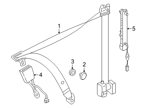 2011 Mercedes-Benz E63 AMG Front Seat Belts Diagram