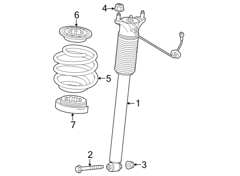 2022 Mercedes-Benz EQB 300 Shocks & Components  Diagram