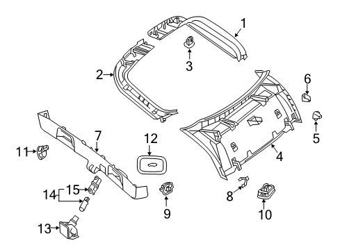 2020 Mercedes-Benz GLC63 AMG S Interior Trim - Lift Gate Diagram