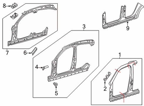 Inner Aperture Panel Bracket Diagram for 253-636-40-00