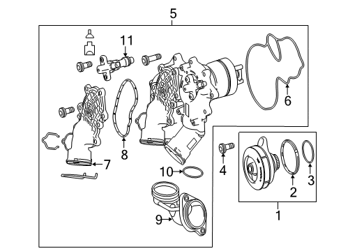 2019 Mercedes-Benz E63 AMG S Water Pump Diagram