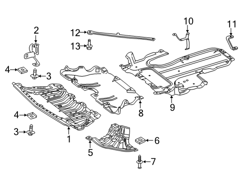 2019 Mercedes-Benz CLS53 AMG Splash Shields Diagram