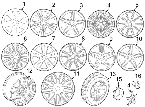 2020 Mercedes-Benz C63 AMG S Wheels Diagram 1