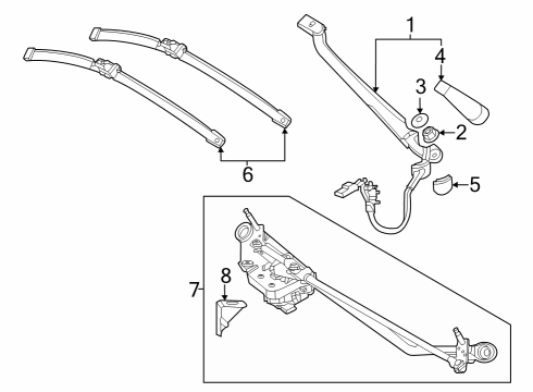 2023 Mercedes-Benz SL55 AMG Wiper & Washer Components Diagram 2