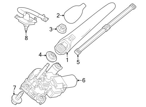 Wiper Arm Grommet Diagram for 000-998-80-05