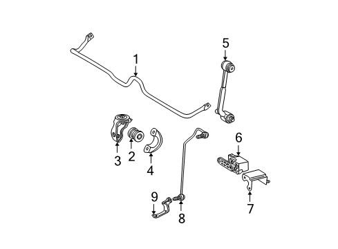 2006 Mercedes-Benz C350 Rear Suspension, Control Arm, Torque Arm Diagram 3