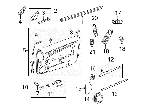 2011 Mercedes-Benz E550 Quarter Window Diagram 1