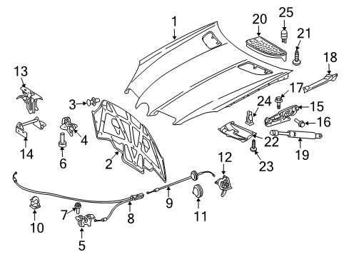 Rear Bracket Lower Bolt Diagram for 011-990-32-01