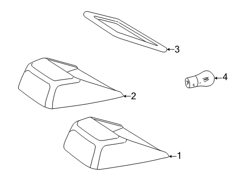 2000 Mercedes-Benz E55 AMG High Mount Lamps Diagram