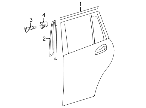 2023 Mercedes-Benz GLC300 Exterior Trim - Rear Door Diagram 2