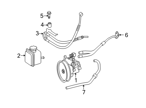 2010 Mercedes-Benz GL550 P/S Pump & Hoses, Steering Gear & Linkage Diagram 2