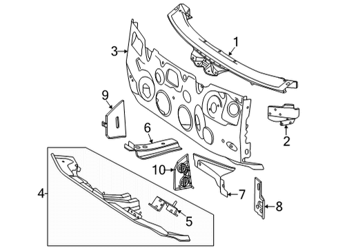 Cowl Panel Extension Diagram for 297-625-27-00