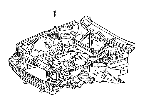 1990 Mercedes-Benz 300SL Inner Structure - Front Structural Diagram