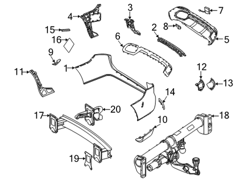 Bumper Cover Diagram for 167-885-72-06-9999