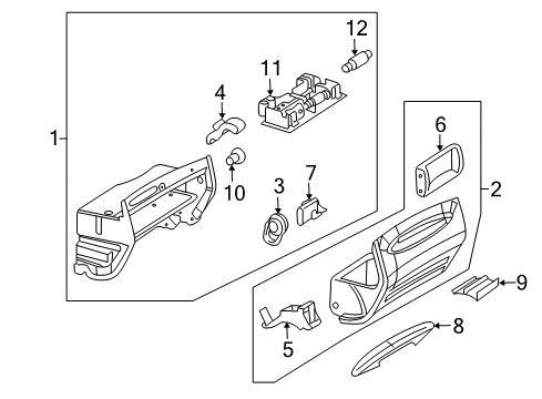 2003 Mercedes-Benz CLK320 Glove Box Diagram