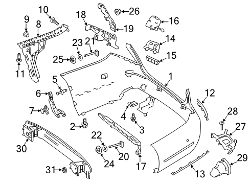 Tow Eye Cap Diagram for 213-885-53-01