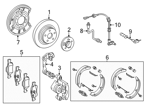 2014 Mercedes-Benz CLS63 AMG S Rear Brakes Diagram