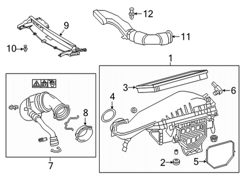 2021 Mercedes-Benz GLC300 Air Intake Diagram 1