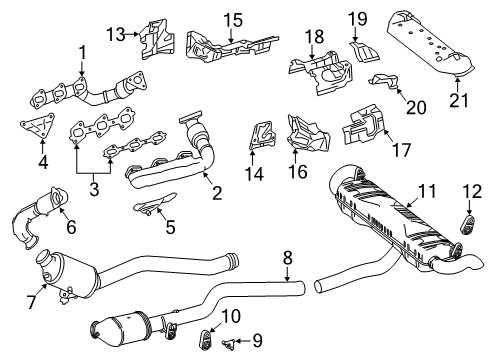 Heat Shield Diagram for 166-682-15-00