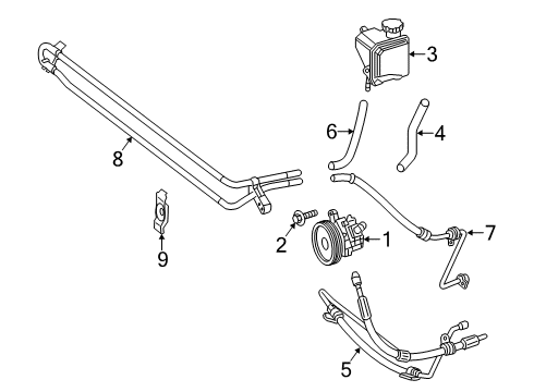 2021 Mercedes-Benz Sprinter 3500XD P/S Pump & Hoses Diagram 2