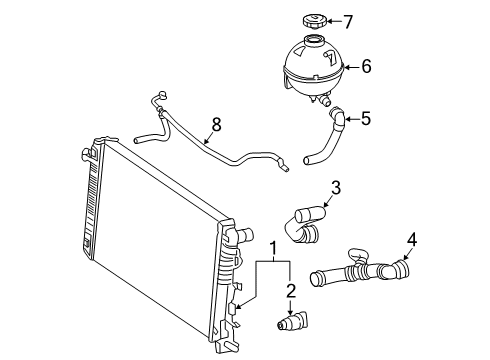 2021 Mercedes-Benz Sprinter 2500 Radiator & Components Diagram 2