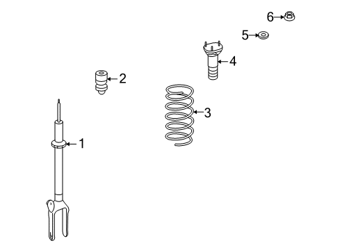 2007 Mercedes-Benz ML500 Shocks & Components - Front Diagram 2