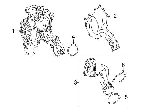 2012 Mercedes-Benz CL63 AMG Water Pump Diagram