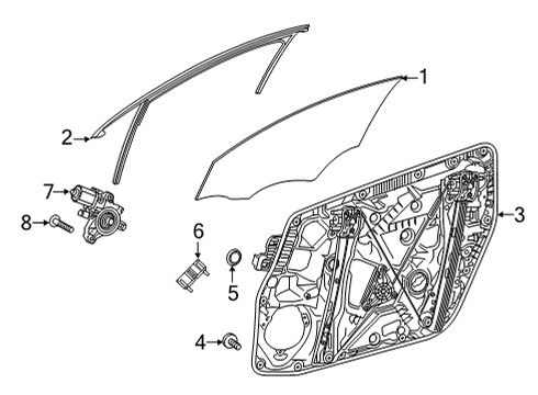 2021 Mercedes-Benz GLA35 AMG Front Door, Body Diagram 1