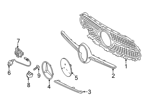 Grille Assembly Diagram for 257-880-03-03