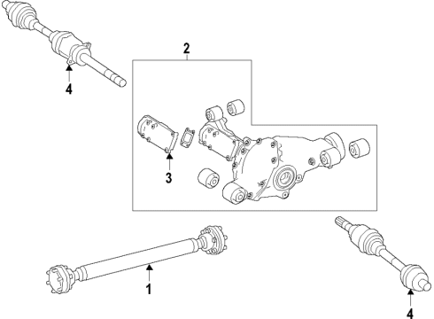 2023 Mercedes-Benz G550 Front Axle, Drive Axles, Propeller Shaft Diagram